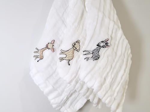 MTOTO & ME | Cotton Muslin Baby Wash Cloths (6 Pack | White | 30 x 30cm)