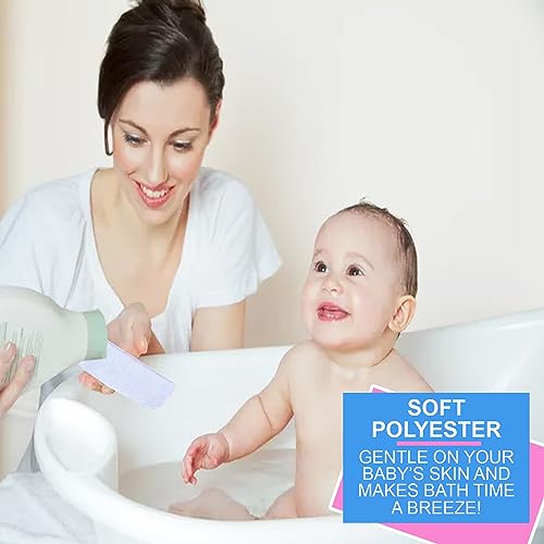 8 Baby Washcloths - Soft Microfibre Flannels, Ideal for Bathtime