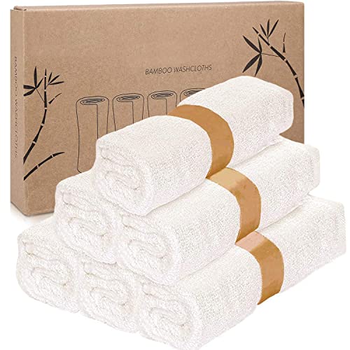 Soft Bamboo Washcloths for Baby - 6 Pack