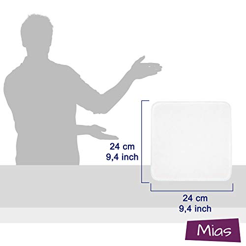 Mias 10 White Cotton Baby Washcloths