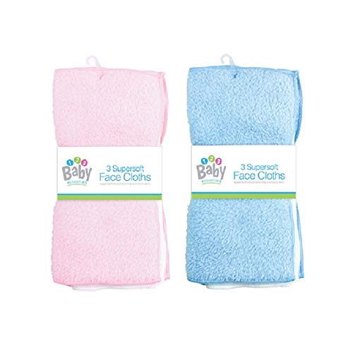 SuperSoft Baby Wash Cloths - 3 Pack