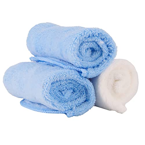 Soft Reusable Baby Face Cloths, Multipack Blue