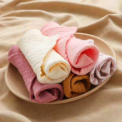 Baby Washcloths, 5-Pack Muslin Squares, Super Soft
