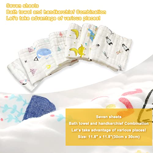 ALBOYI Muslin Washcloths Set for Babies - 7 Pack
