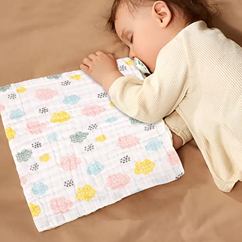 Soft Muslin Baby Washcloths for Girls - 6 Pack
