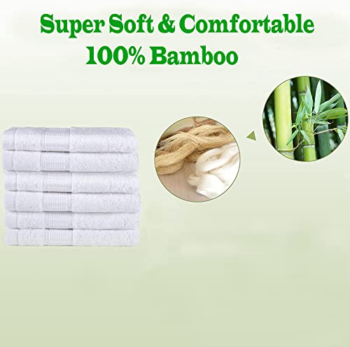 Soft Bamboo Washcloths for Baby - 6 Pack