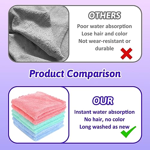 Soft Bamboo Flannel Face Cloths - Pack of 6