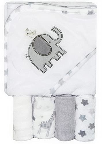Hooded Towel and Face Cloths Set for Baby