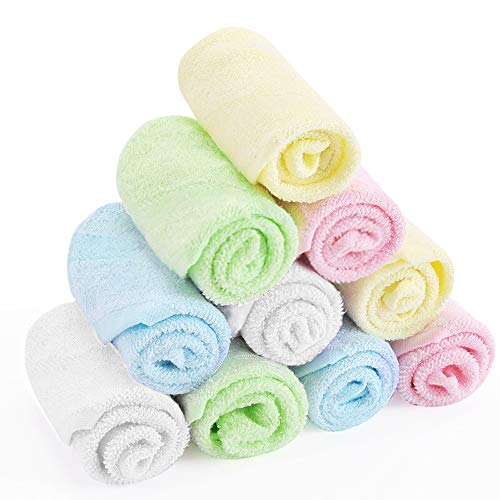 Yoofoss 10 Pack Bamboo Baby Face Cloths