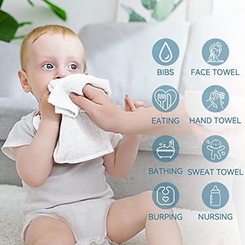 Super Soft Bamboo Baby Washcloths, 10-Pack