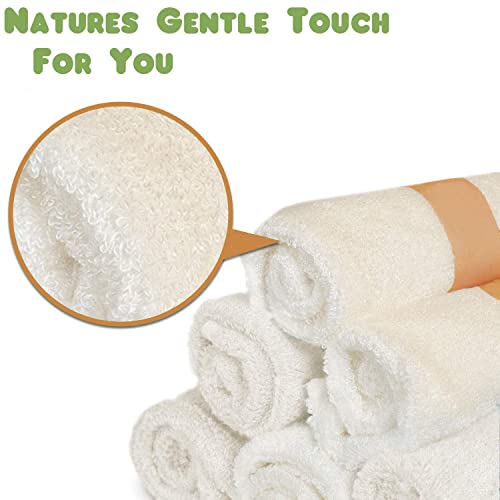 Soft Bamboo Washcloths for Baby - 6 Pack