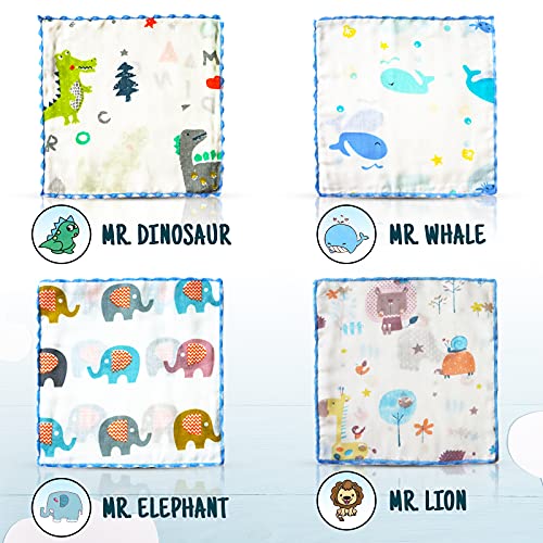 18-Pack Omilion Muslin Baby Washcloths - Soft Infant Bath Towel