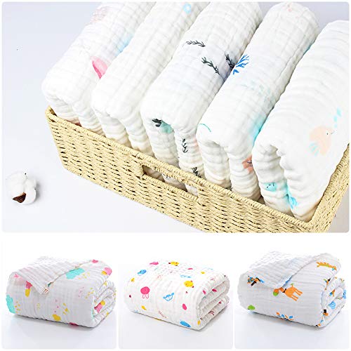 Baby Bath Towels Muslin Blanket, 6 Layer 41.5" x 41.5