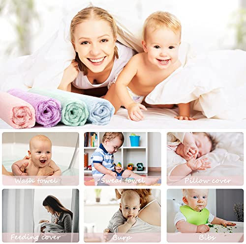 Soft Coral Fleece Baby Washcloths - Pack of 12