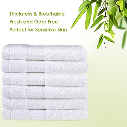 Soft Bamboo Washcloths for Baby - 6 Pack