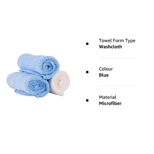 Soft Reusable Baby Face Cloths, Multipack Blue