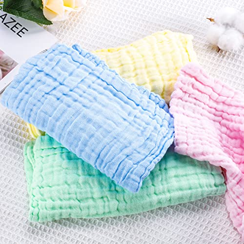 8-Pack Soft Muslin Burp Cloths for Newborns
