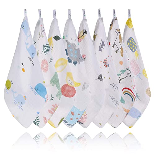 XelNaga Baby Muslin Washcloths - 8 Pack