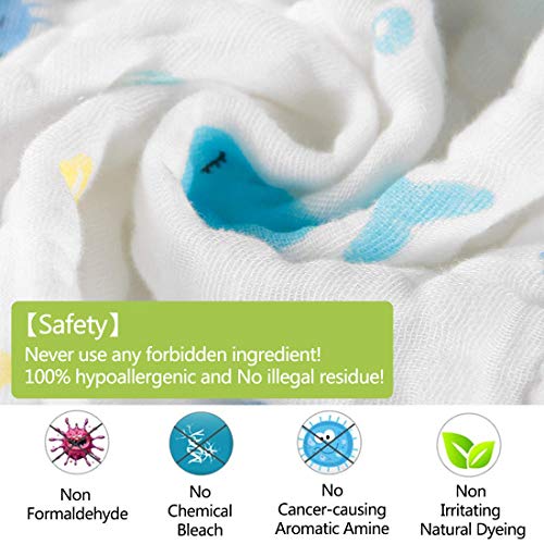 Organic Cotton Baby Washcloths, 5 Pack, Extra Soft