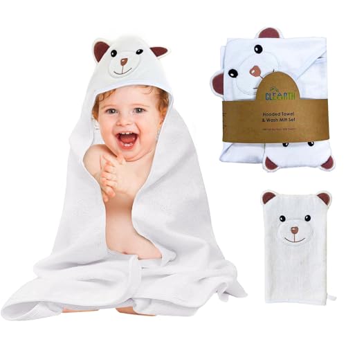 ACLEARTH® Bamboo Hooded Towel, Soft & Absorbent