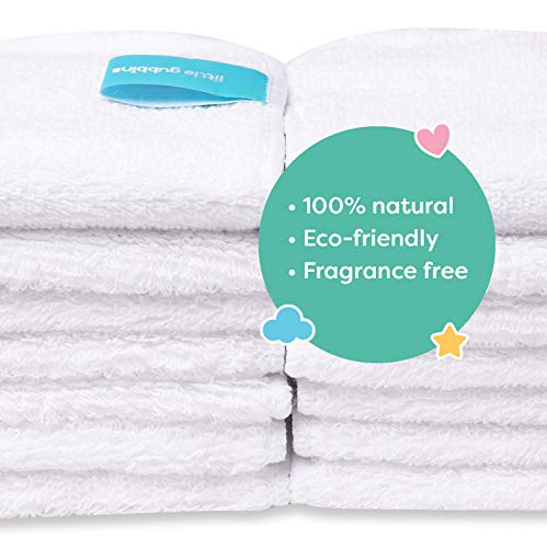 Little Gubbins Cotton Terry Baby Wipes | 20 Pack Reusable Towelling Cloths