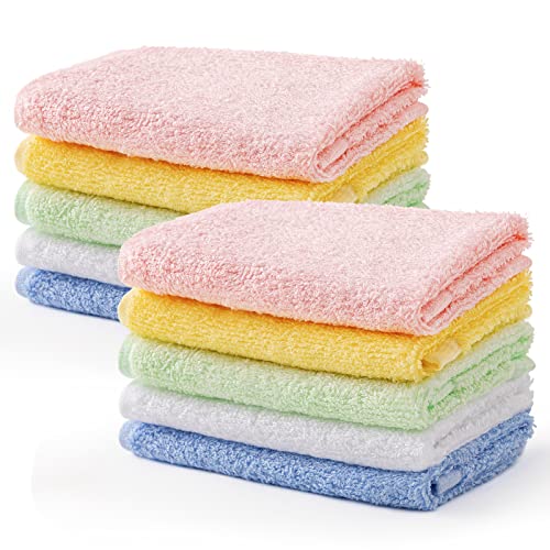 Soft Organic Bamboo Baby Washcloth Towels - 10pcs