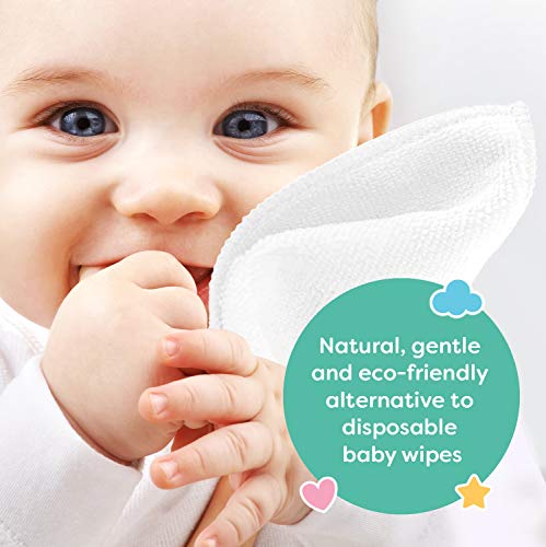 Little Gubbins Cotton Terry Baby Wipes | 20 Pack Reusable Towelling Cloths