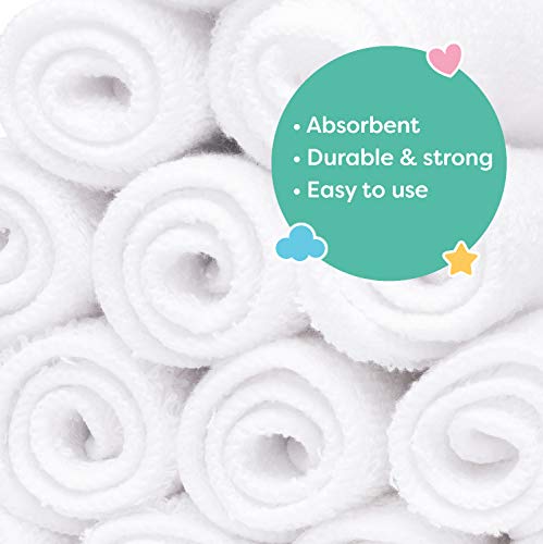 Little Gubbins Cotton Terry Baby Wipes | 20 Pack Reusable Towelling Cloths