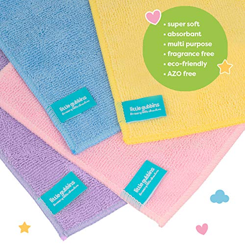 20-Pack Reusable Microfiber Baby Wipes with Laundry Bag