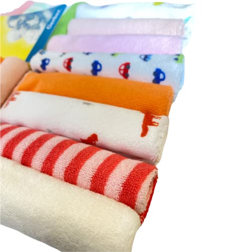 Colorful 8-Pack Baby Soft Washcloth Set