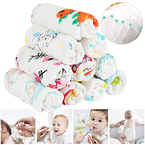 Soft Muslin Cloths for Baby - 10 Pack