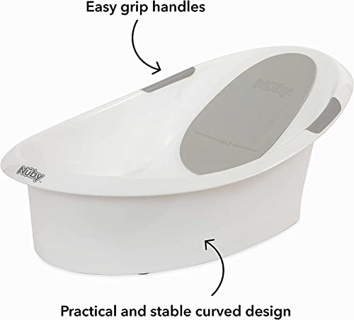 Nuby Baby Bath with Anti-Slip Support, Soft Headrest