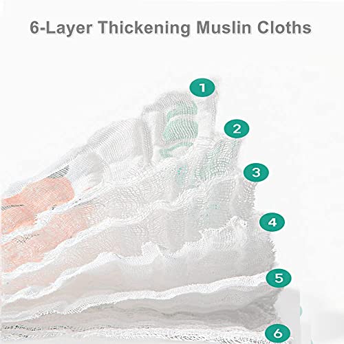 Norinori Muslin Baby Washcloths - Soft Reusable Face Towels (8 words)