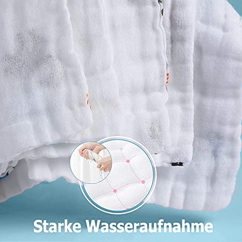 Soft Muslin Cloths for Baby - 10 Pack