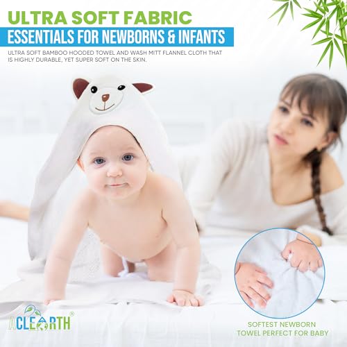 ACLEARTH® Bamboo Hooded Towel, Soft & Absorbent