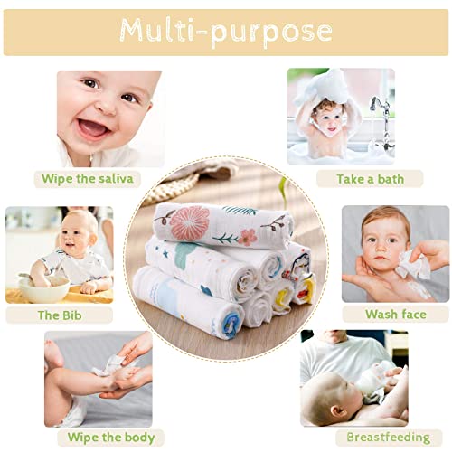 XelNaga Baby Muslin Washcloths - 8 Pack