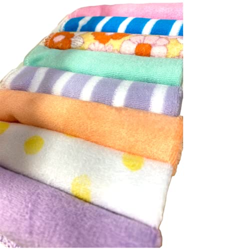Colorful 8-Pack Baby Soft Washcloth Set