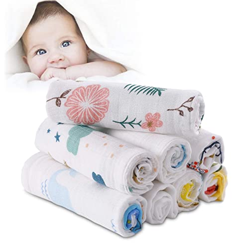 XelNaga Baby Muslin Washcloths - 8 Pack