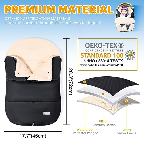 Winter Car Seat Footmuff for Baby, Universal & Waterproof