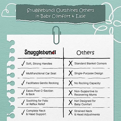 Snugglebundl Baby Starlight: Cotton Car Seat Blanket with Handles