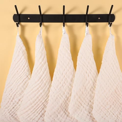 Soft Muslin Cloths for Baby, 8-Pack, White