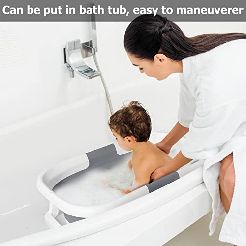 Foldable Baby Bath Tub with Seat Support, Portable