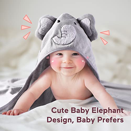 Momcozy 8-Piece Hooded Baby Towel and Washcloth Set