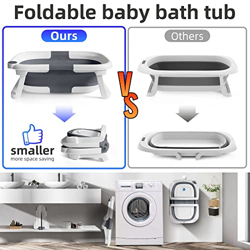 Foldable Baby Bath Tub with Support Cushion