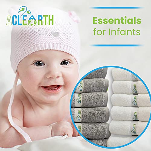 ACLEARTH® Grey Bamboo Wash Cloths (6 pc)