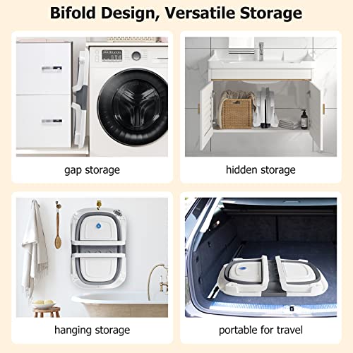 Foldable Baby Bath Tub with Seat Support, Portable