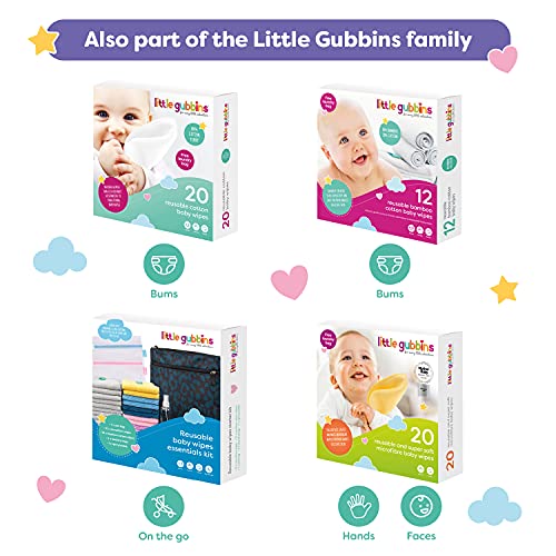 Little Gubbins 6 Bamboo Wash Cloths - Soft & Absorbent