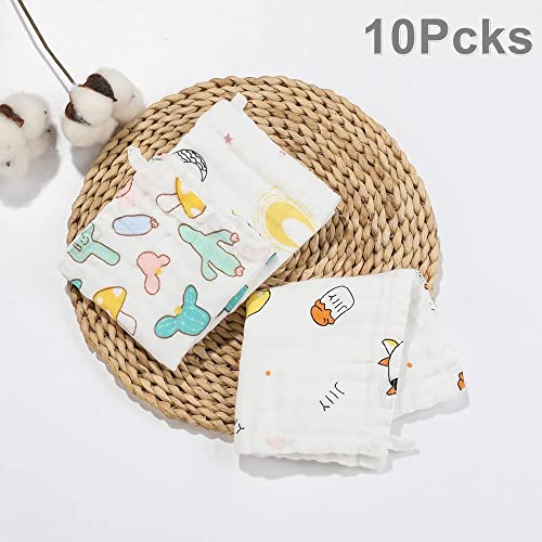 Norinori Muslin Baby Washcloths - Soft Reusable Face Towels (8 words)