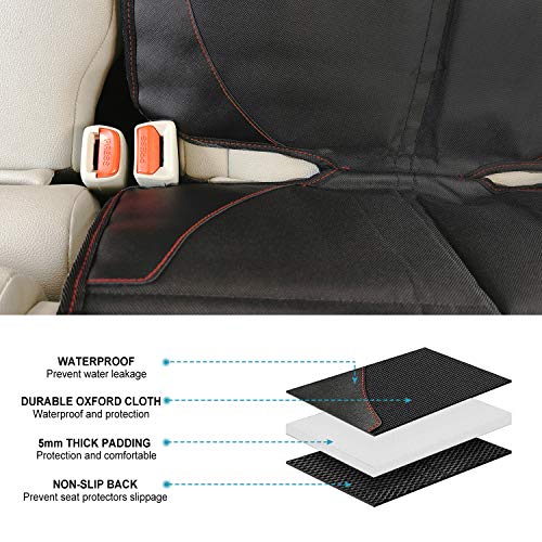 MORROLS Car Seat Protector - Waterproof & Thickest Padding [Black]