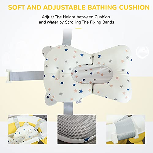 HOMCOM Foldable Baby Bathtub Set - Yellow